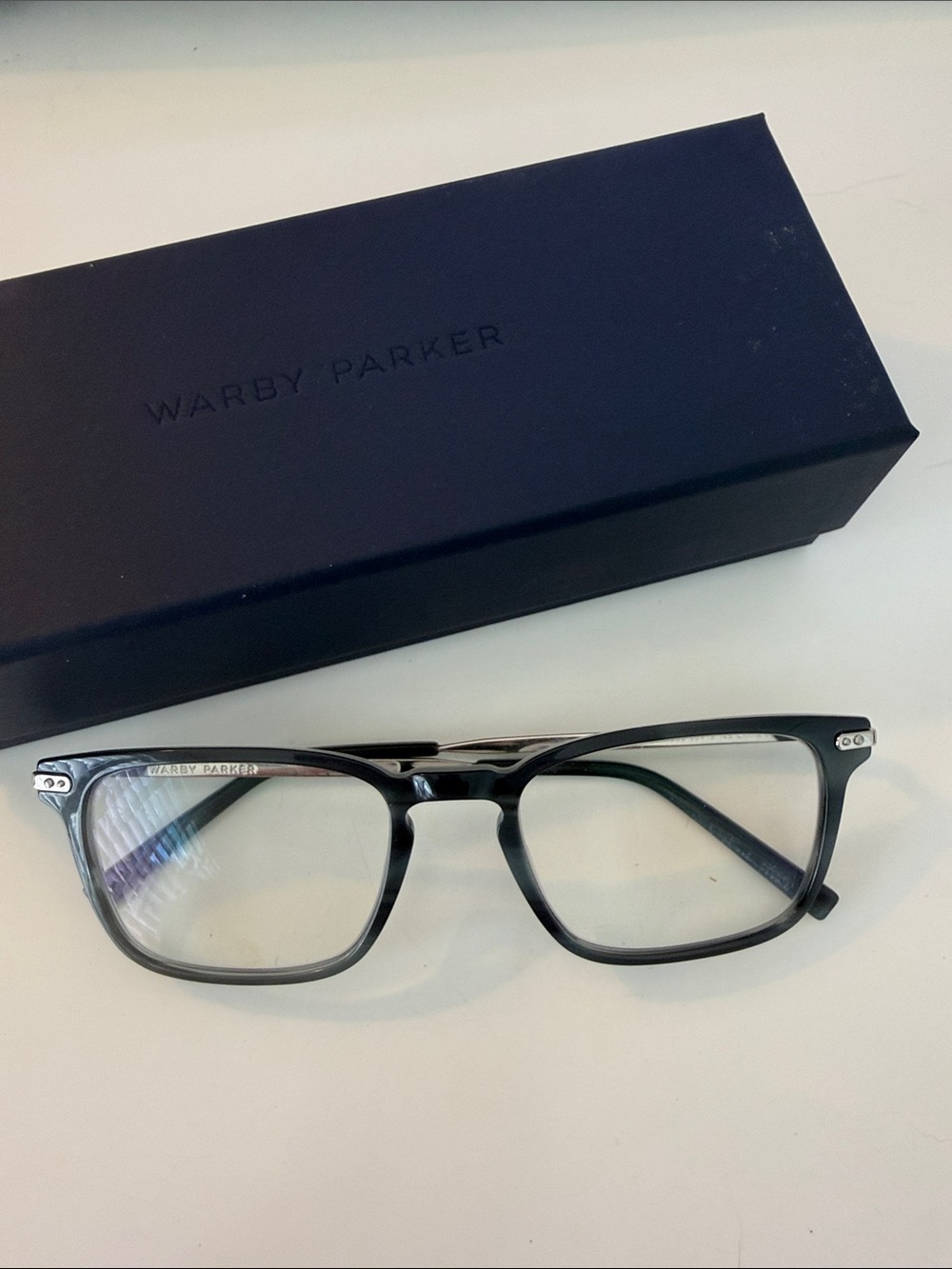 Warby Parker Raul Black Full-Rim Rectangular Glasses - Frames Only